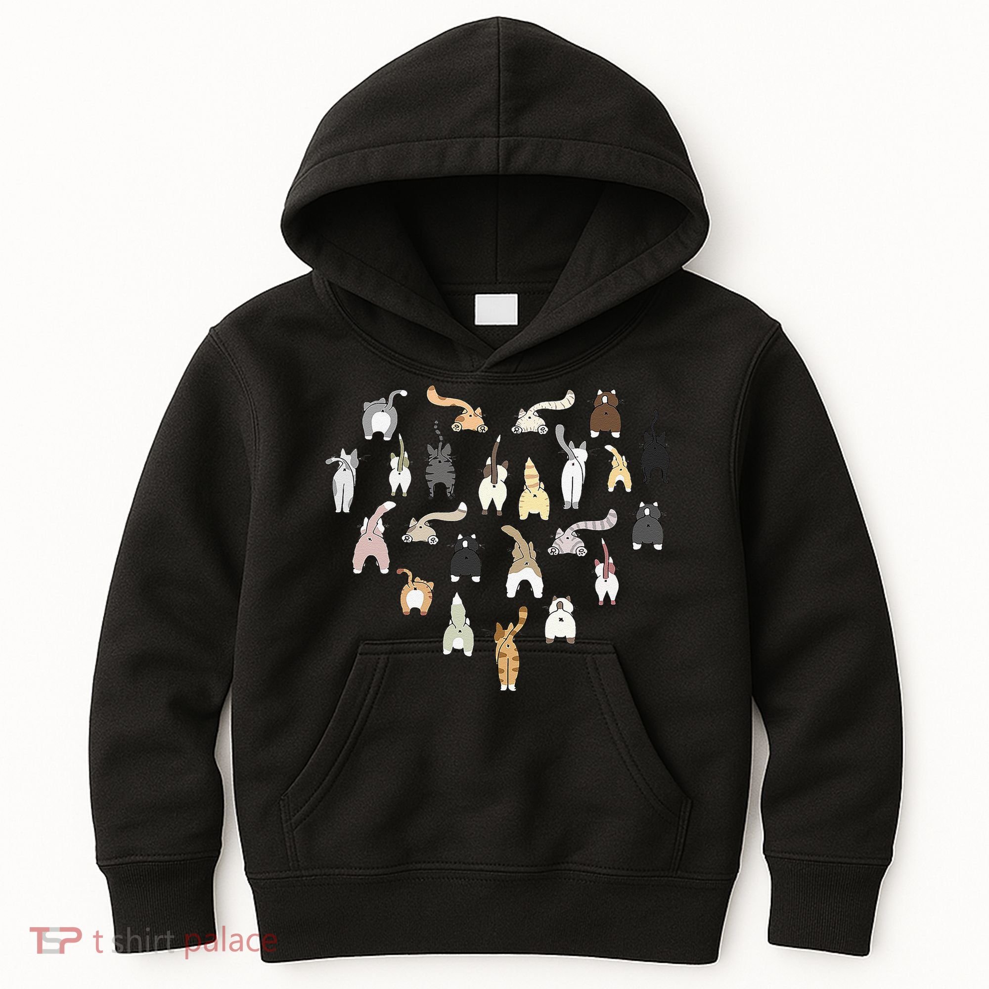 Cat Butt Heart Kids Hoodie