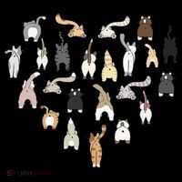 Cat Butt Heart Kids Long Sleeve Shirt thumb 2
