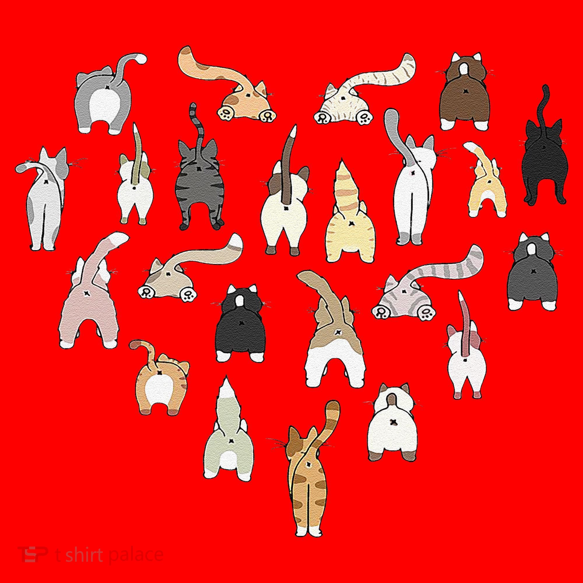 Cat Butt Heart Santa Hat