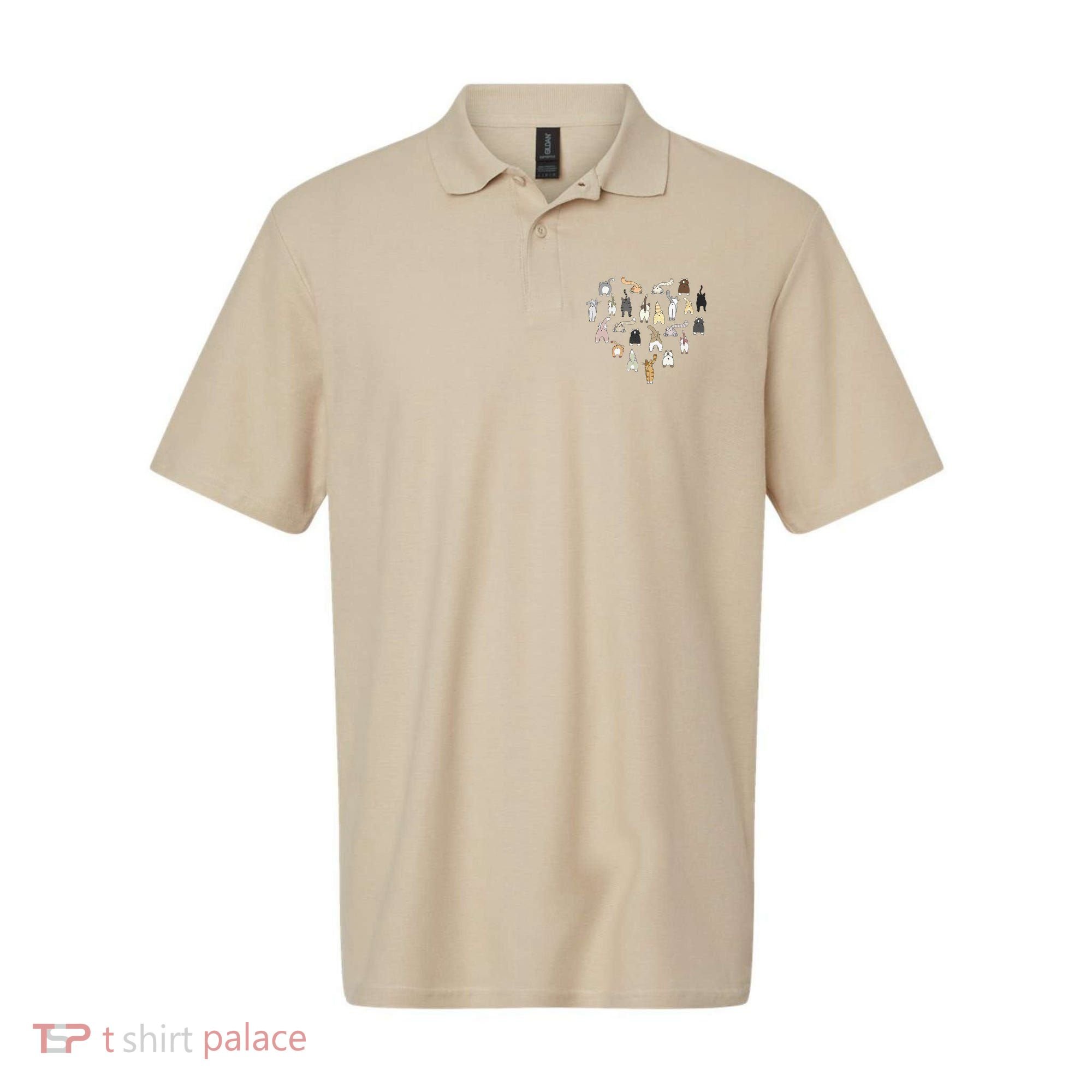 Cat Butt Heart Polo