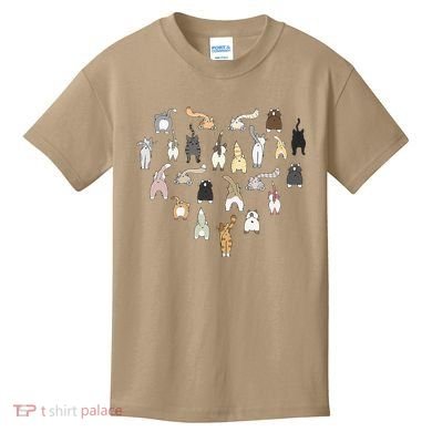Cat Butt Heart Kids T-Shirt