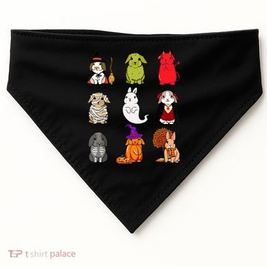Cute Bunny Halloween Bunnies Rabbit USA-Made Doggie Bandana