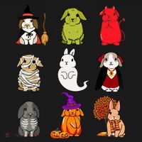 Cute Bunny Halloween Bunnies Rabbit Long Sleeve Shirt thumb 2
