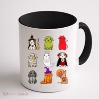 Cute Bunny Halloween Bunnies Rabbit Coffee Mug thumb 1