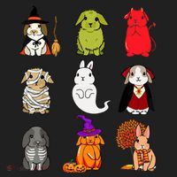 Cute Bunny Halloween Bunnies Rabbit Beanie thumb 2
