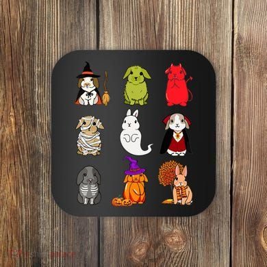 Cute Bunny Halloween Bunnies Rabbit Coaster