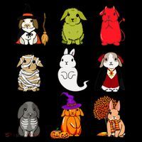 Cute Bunny Halloween Bunnies Rabbit Mousepad thumb 1