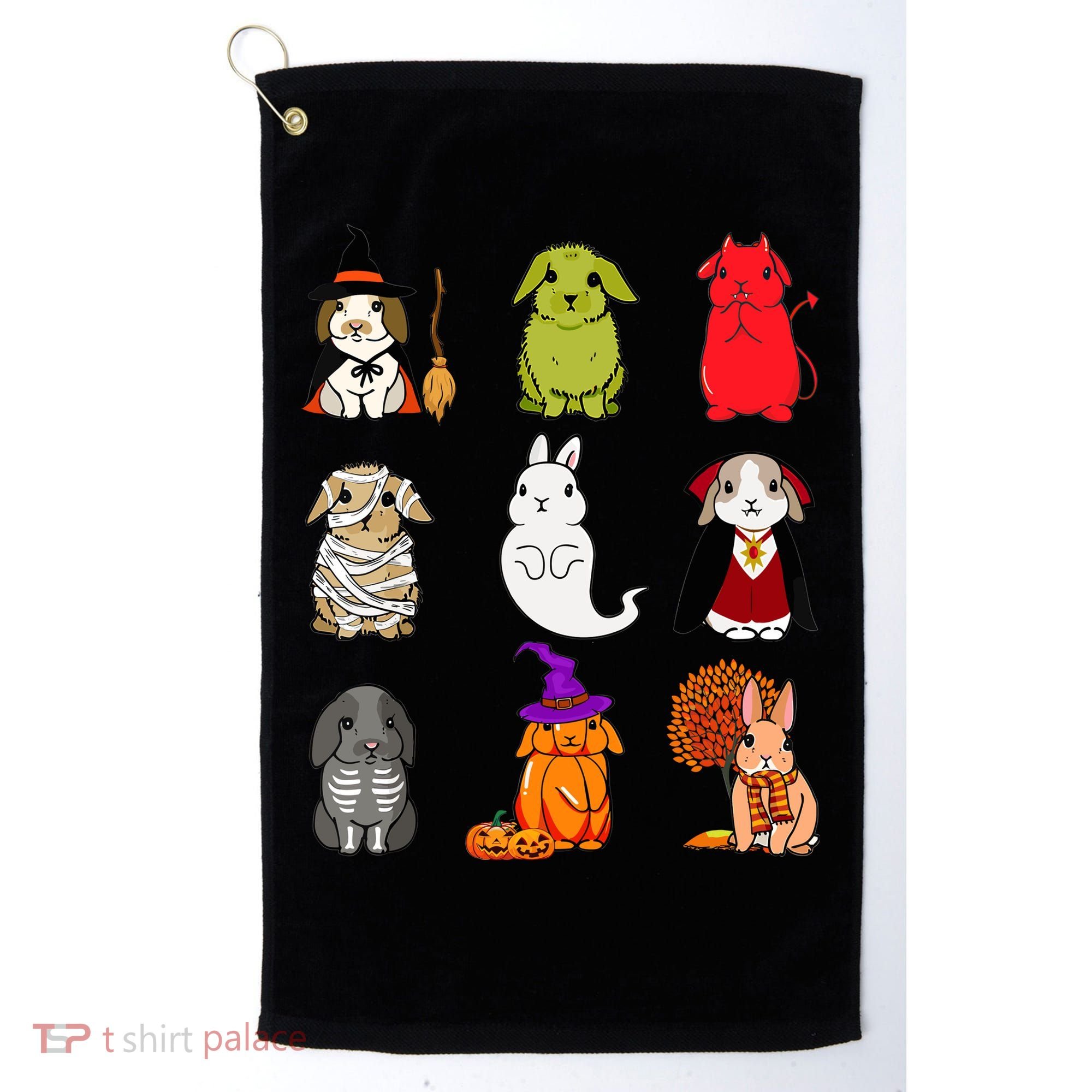 Cute Bunny Halloween Bunnies Rabbit Golf Towel