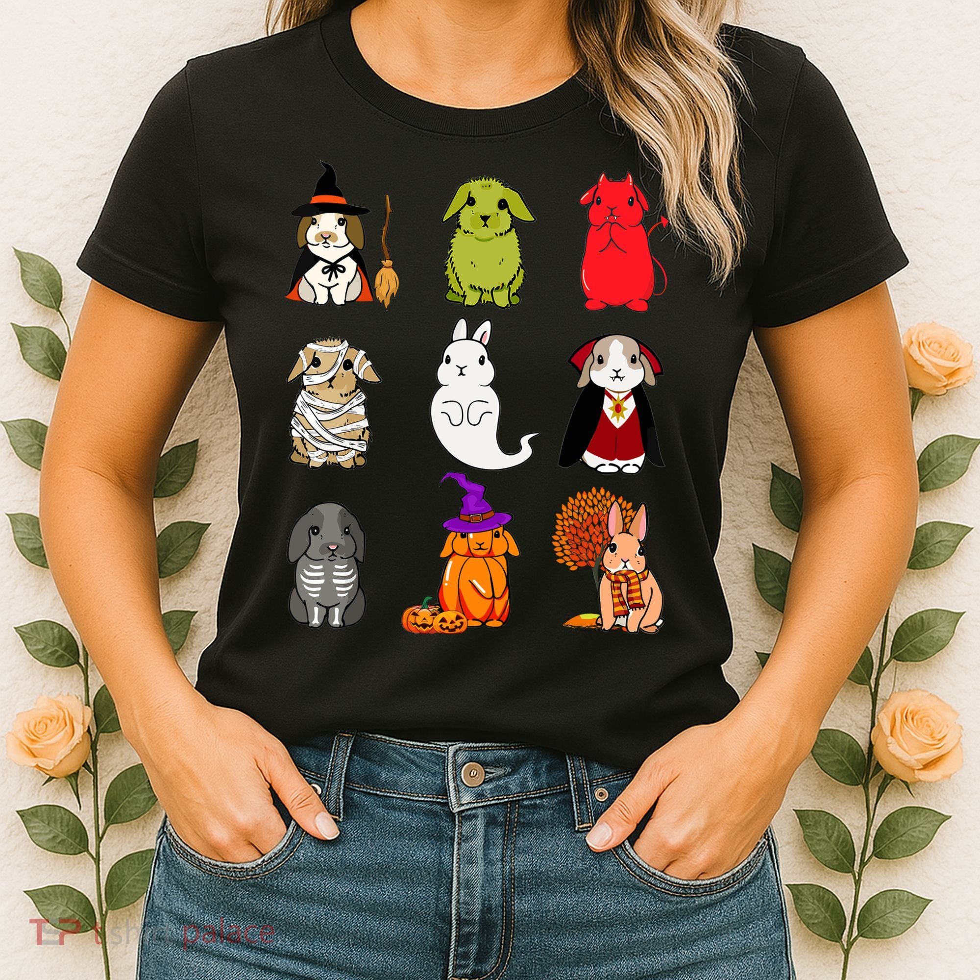 Cute Bunny Halloween Bunnies Rabbit Women's T-Shirt