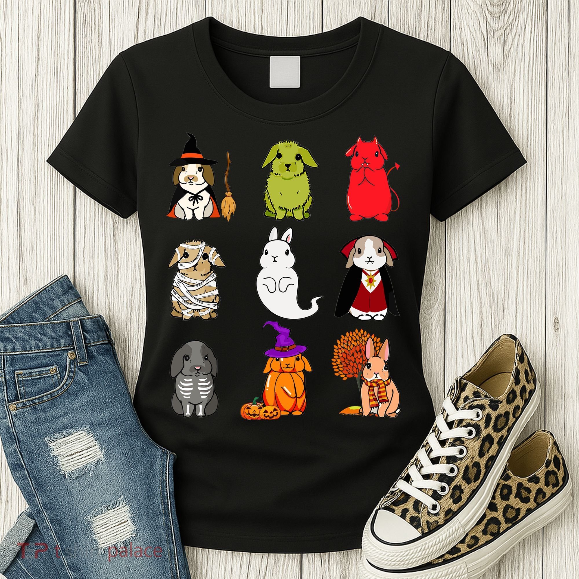 Cute Bunny Halloween Bunnies Rabbit Women's T-Shirt