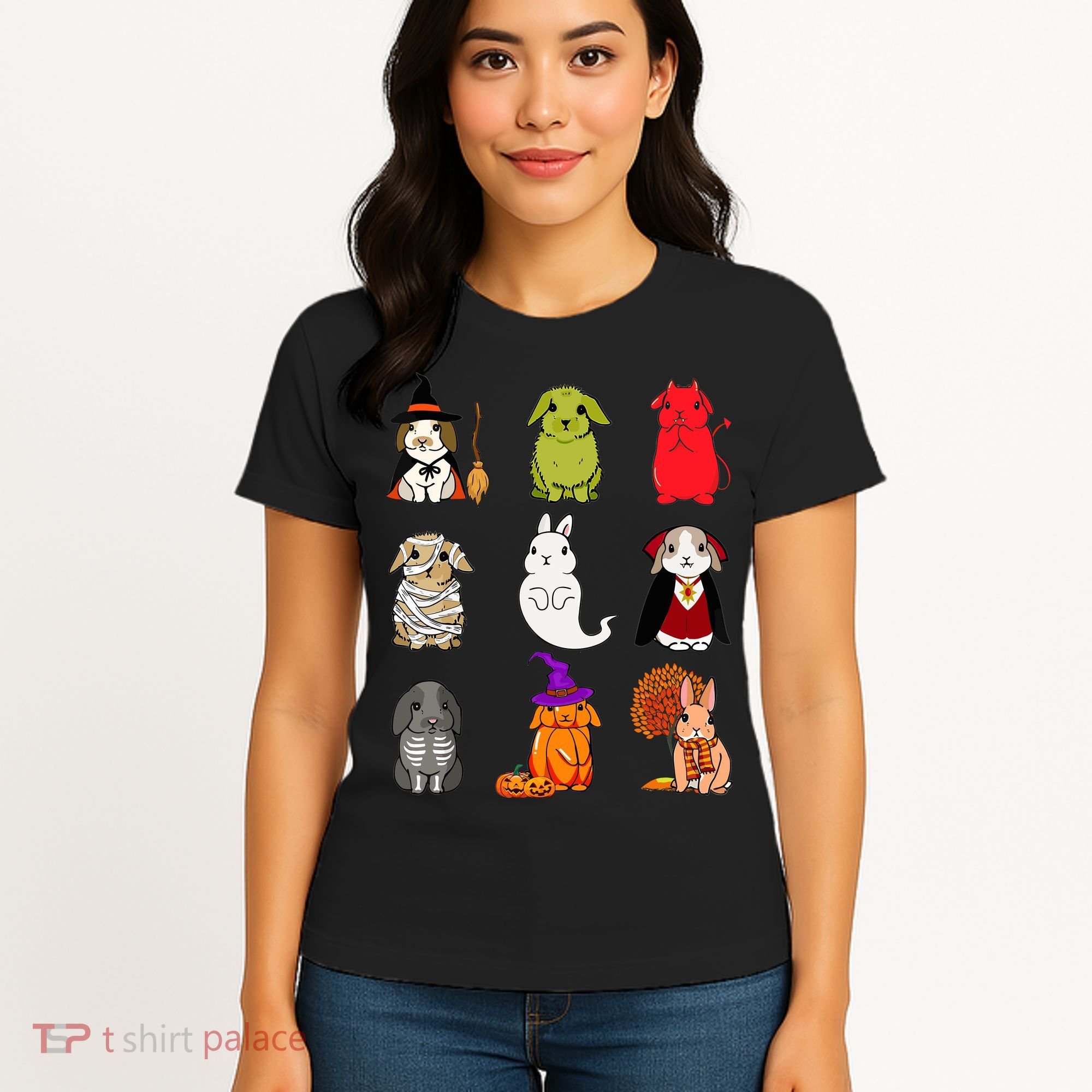 Cute Bunny Halloween Bunnies Rabbit Women's T-Shirt