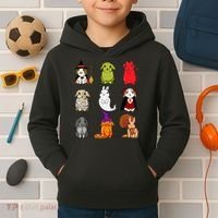 Cute Bunny Halloween Bunnies Rabbit Kids Hoodie thumb 2
