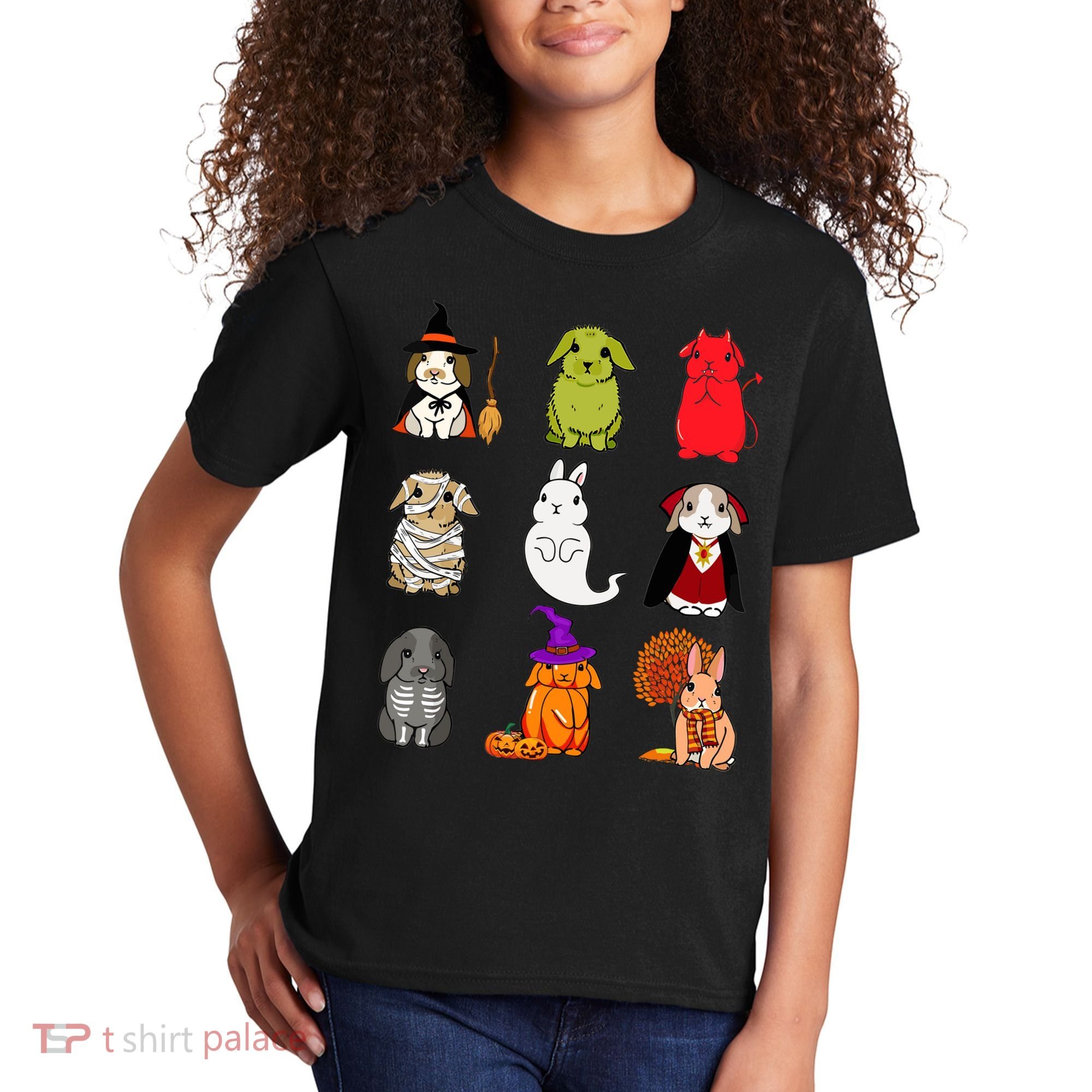 Cute Bunny Halloween Bunnies Rabbit Kids T-Shirt