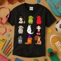 Cute Bunny Halloween Bunnies Rabbit Kids T-Shirt thumb 3