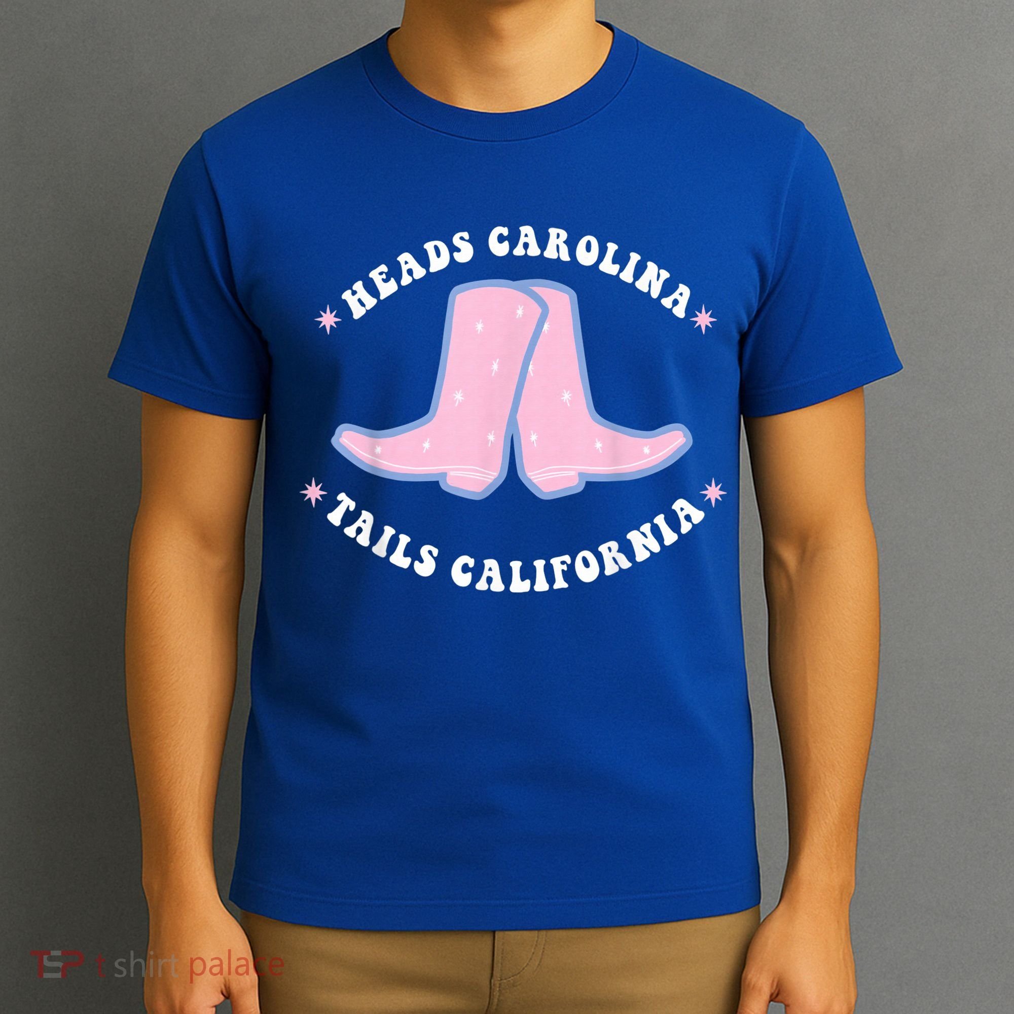 Cowgirl Boots Heads Carolina Tail California Western Country T-Shirt
