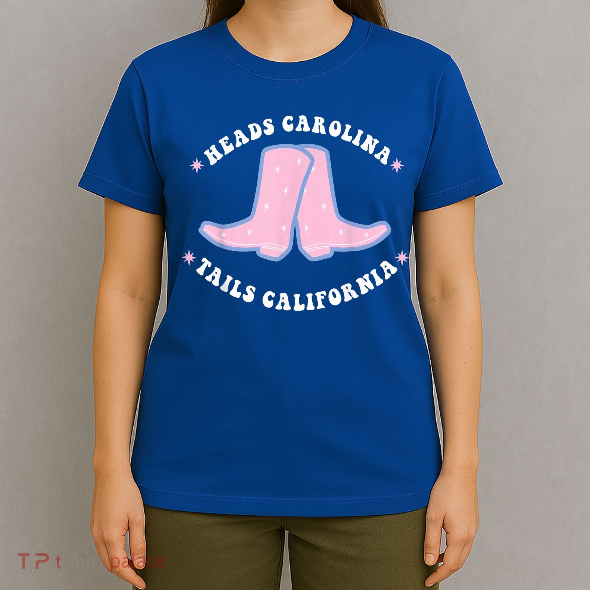 Cowgirl Boots Heads Carolina Tail California Western Country T-Shirt