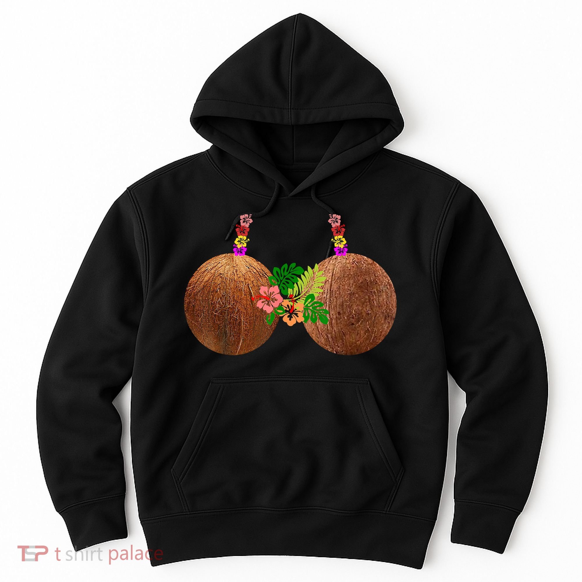 Coconut Bra Hawaii Luau Costume Funny Hoodie