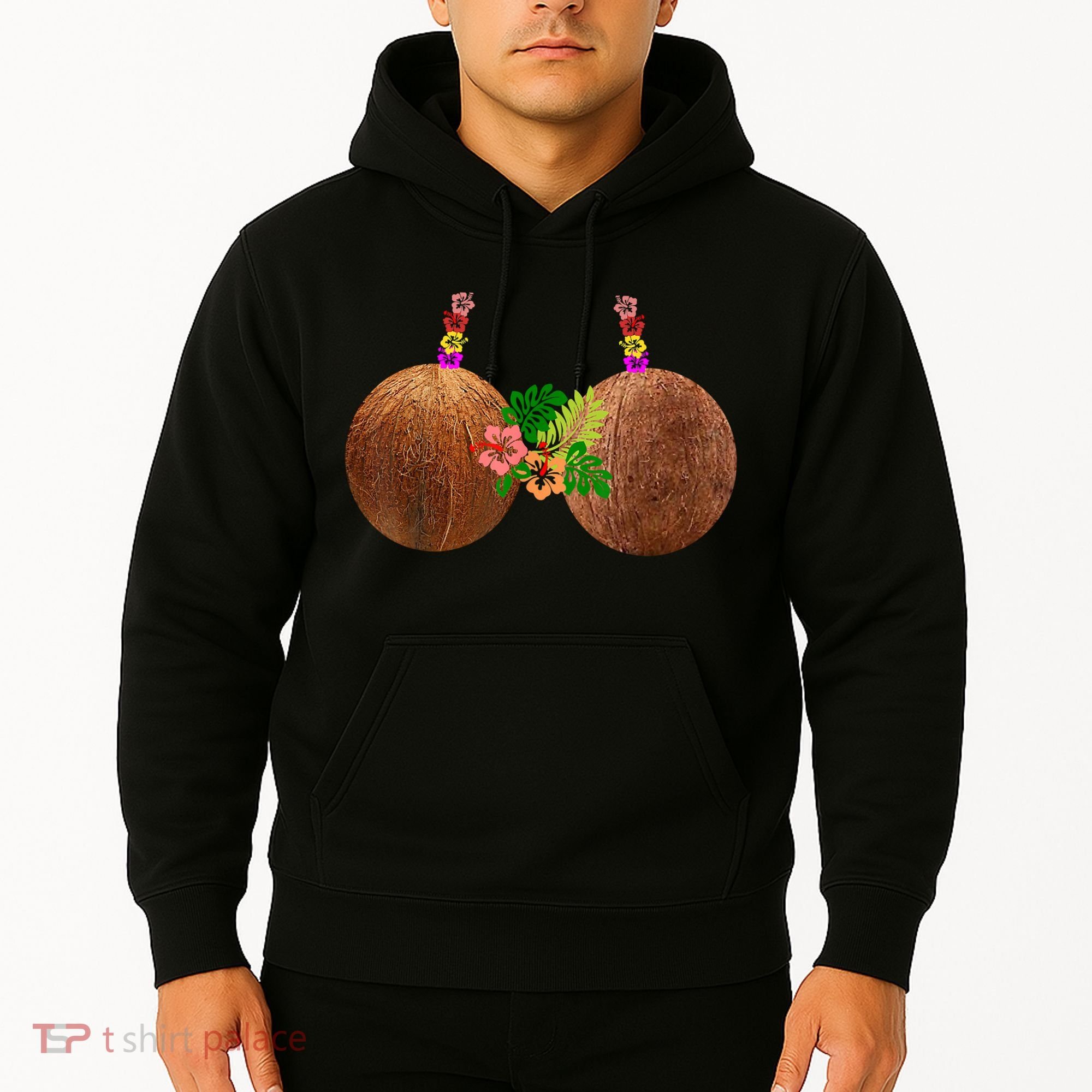 Coconut Bra Hawaii Luau Costume Funny Hoodie