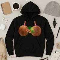 Coconut Bra Hawaii Luau Costume Funny Hoodie thumb 3