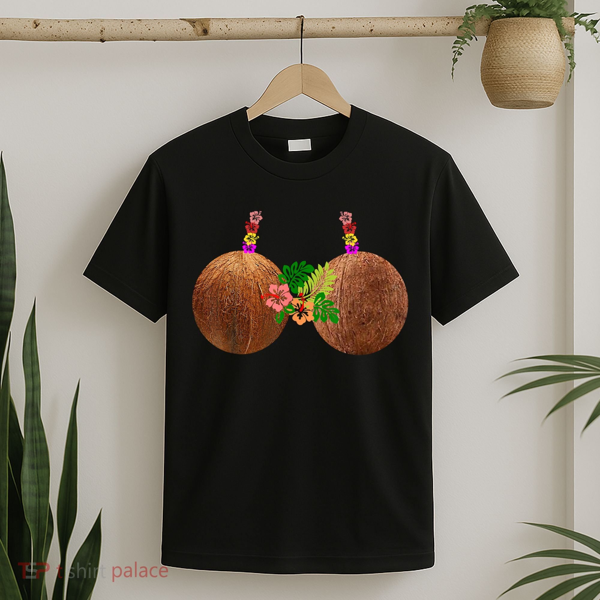 Coconut Bra Hawaii Luau Costume Funny T-Shirt
