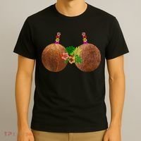 Coconut Bra Hawaii Luau Costume Funny T-Shirt thumb 3