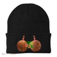 Coconut Bra Hawaii Luau Costume Funny Beanie thumb 0