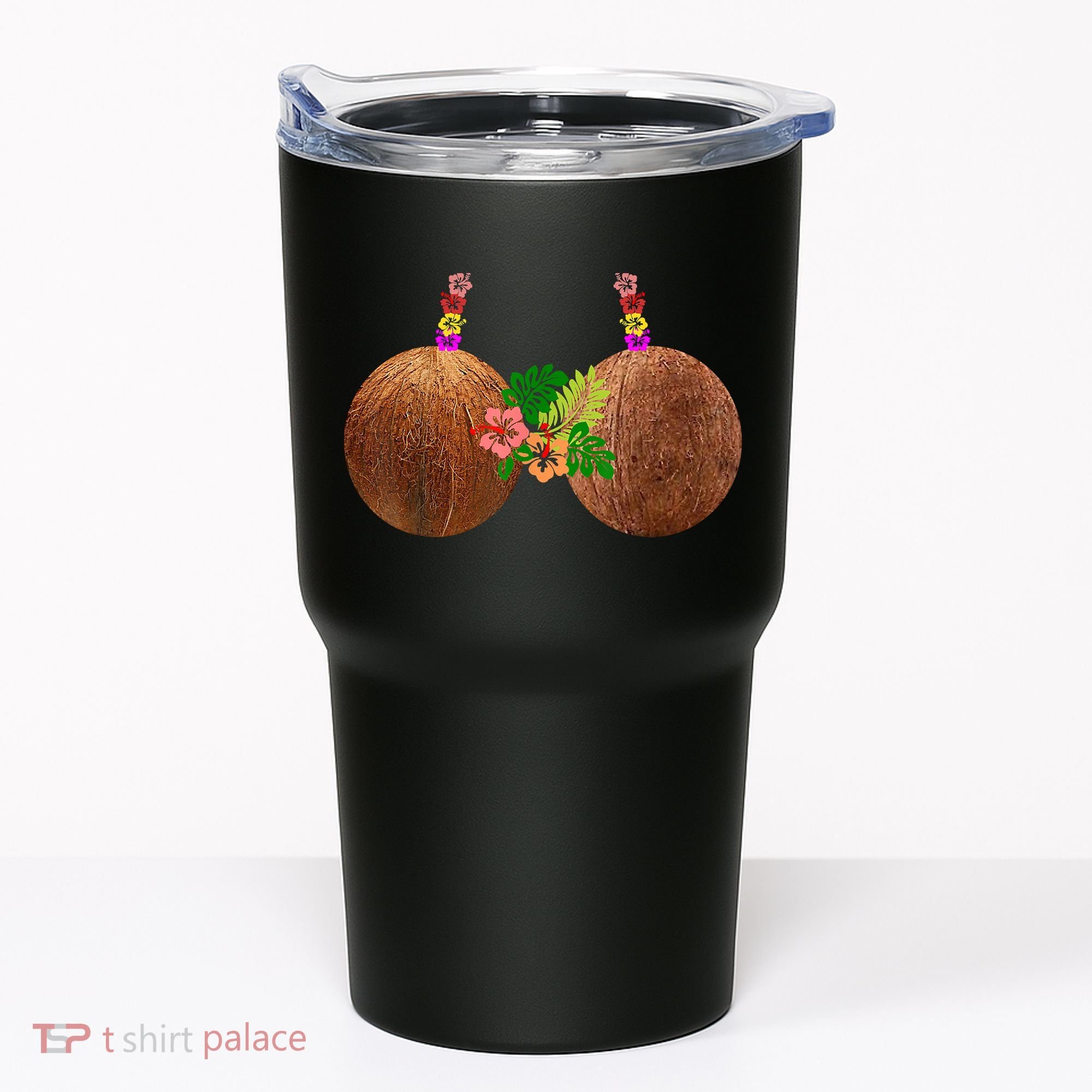 Coconut Bra Hawaii Luau Costume Funny Tumbler