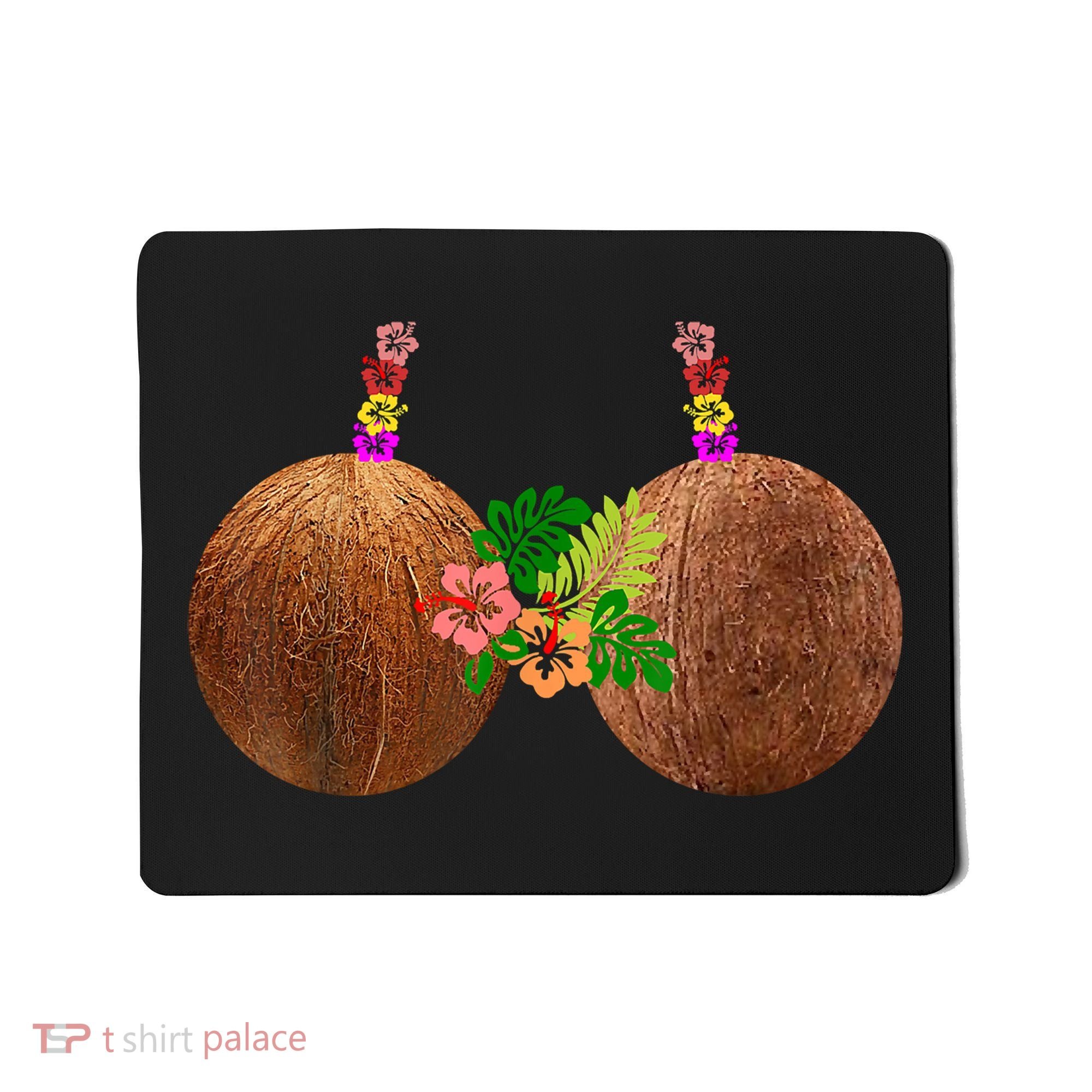 Coconut Bra Hawaii Luau Costume Funny Mousepad
