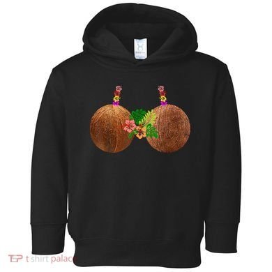 Coconut Bra Hawaii Luau Costume Funny Toddler Hoodie