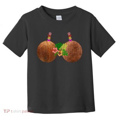 Coconut Bra Hawaii Luau Costume Funny Toddler T-Shirt