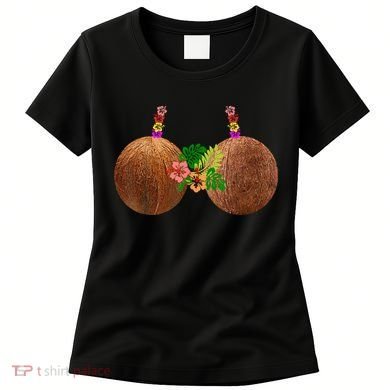 Coconut Bra Hawaii Luau Costume Funny Women's T-Shirt
