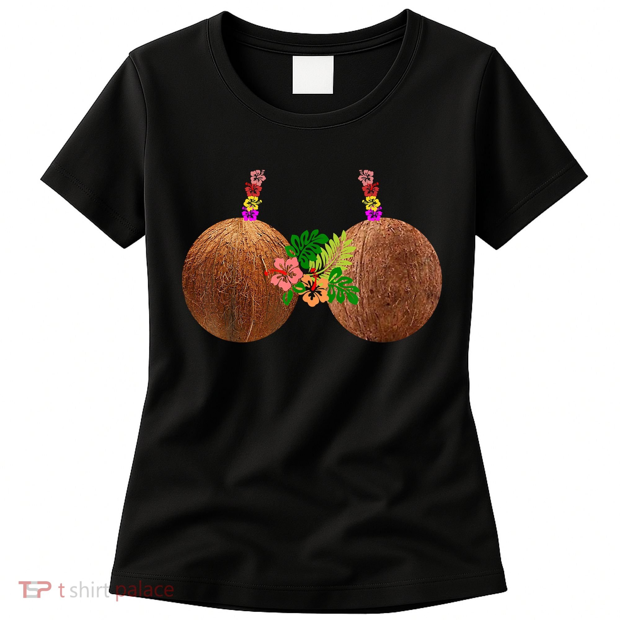 Coconut Bra Hawaii Luau Costume Funny Women's T-Shirt