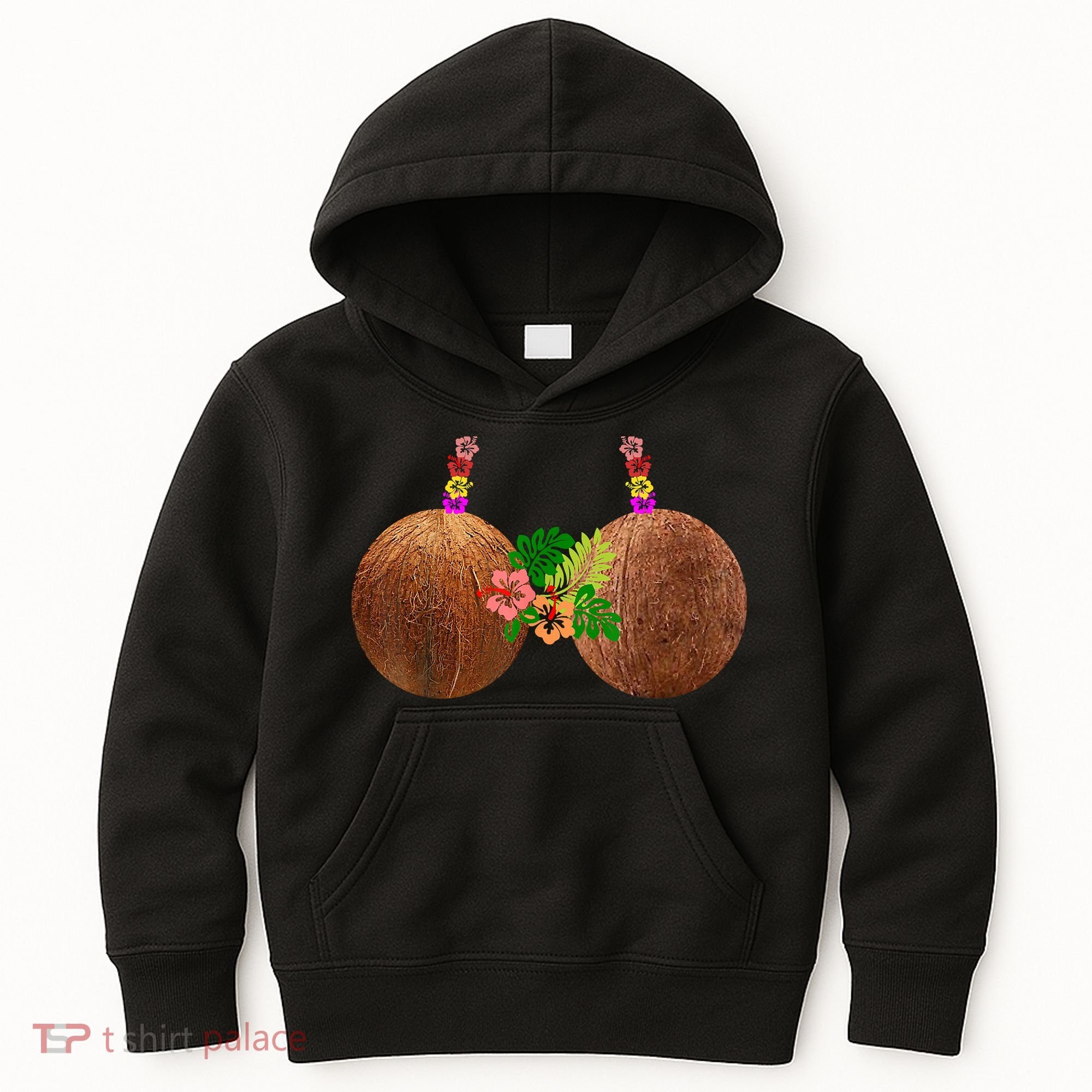 Coconut Bra Hawaii Luau Costume Funny Kids Hoodie