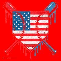 Cool Baseball Home Plate Drip Patriotic 4th Of July Santa Hat thumb 1