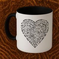 Circuit Board Heart Coffee Mug thumb 2