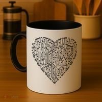 Circuit Board Heart Coffee Mug thumb 4