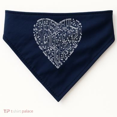 Circuit Board Heart USA-Made Doggie Bandana