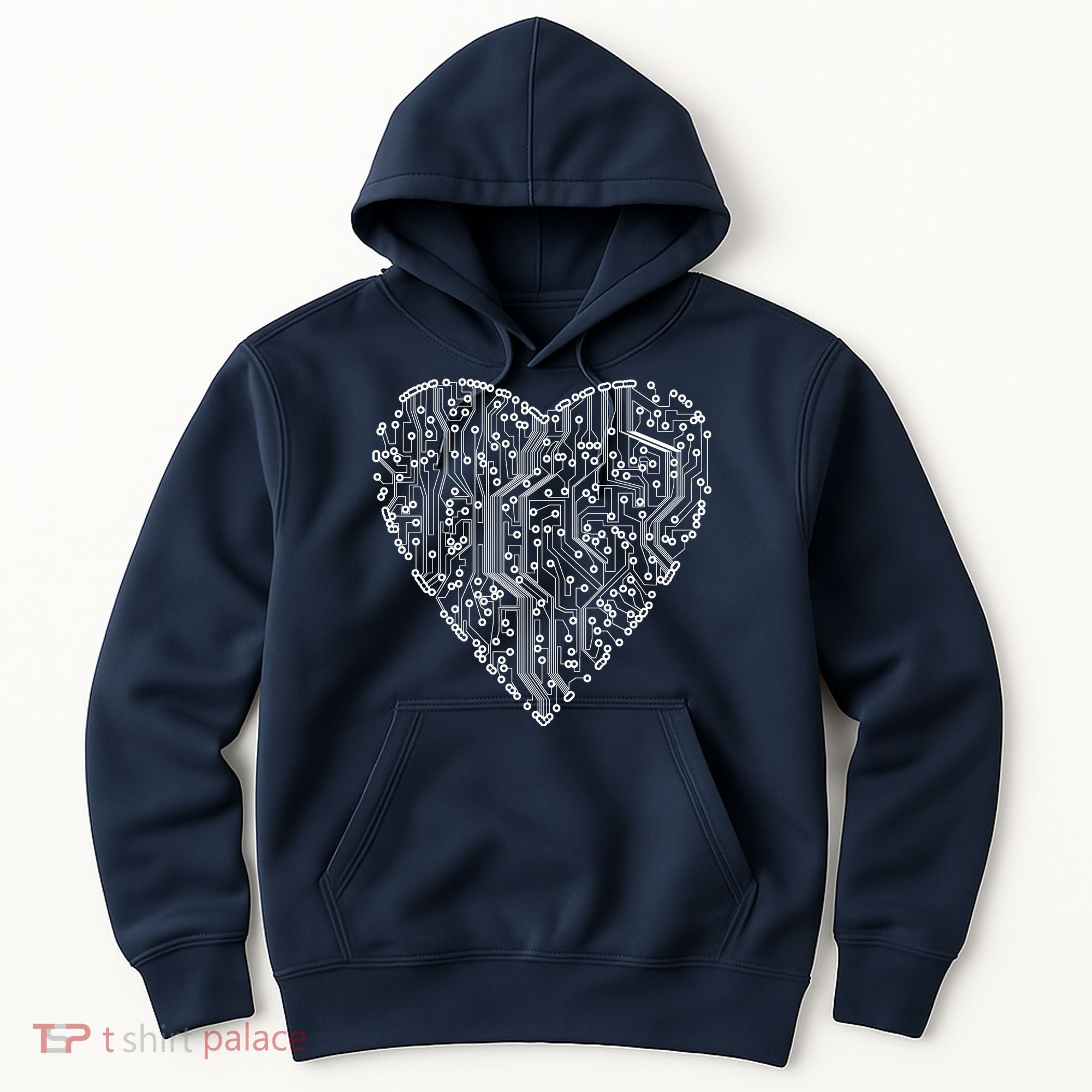 Circuit Board Heart Hoodie