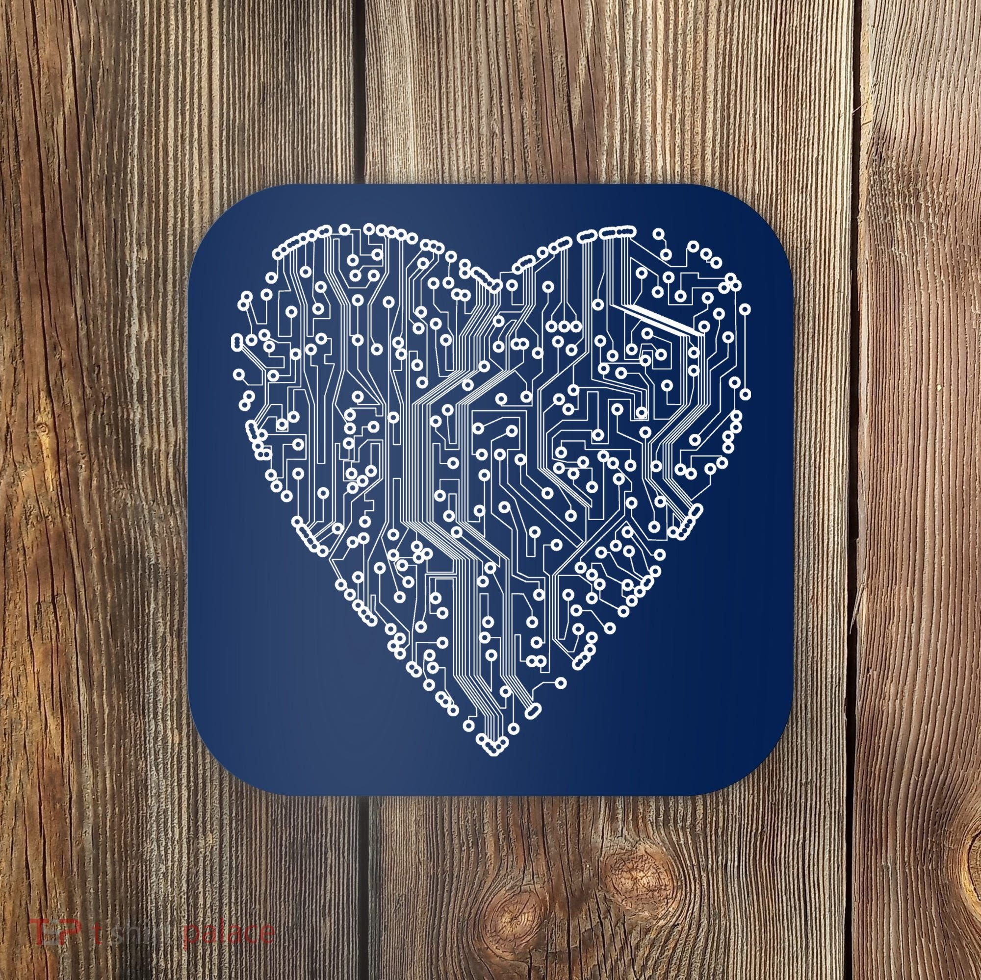 Circuit Board Heart Coaster