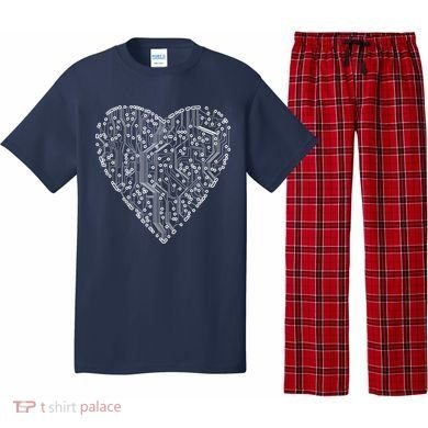 Circuit Board Heart Pajama Set