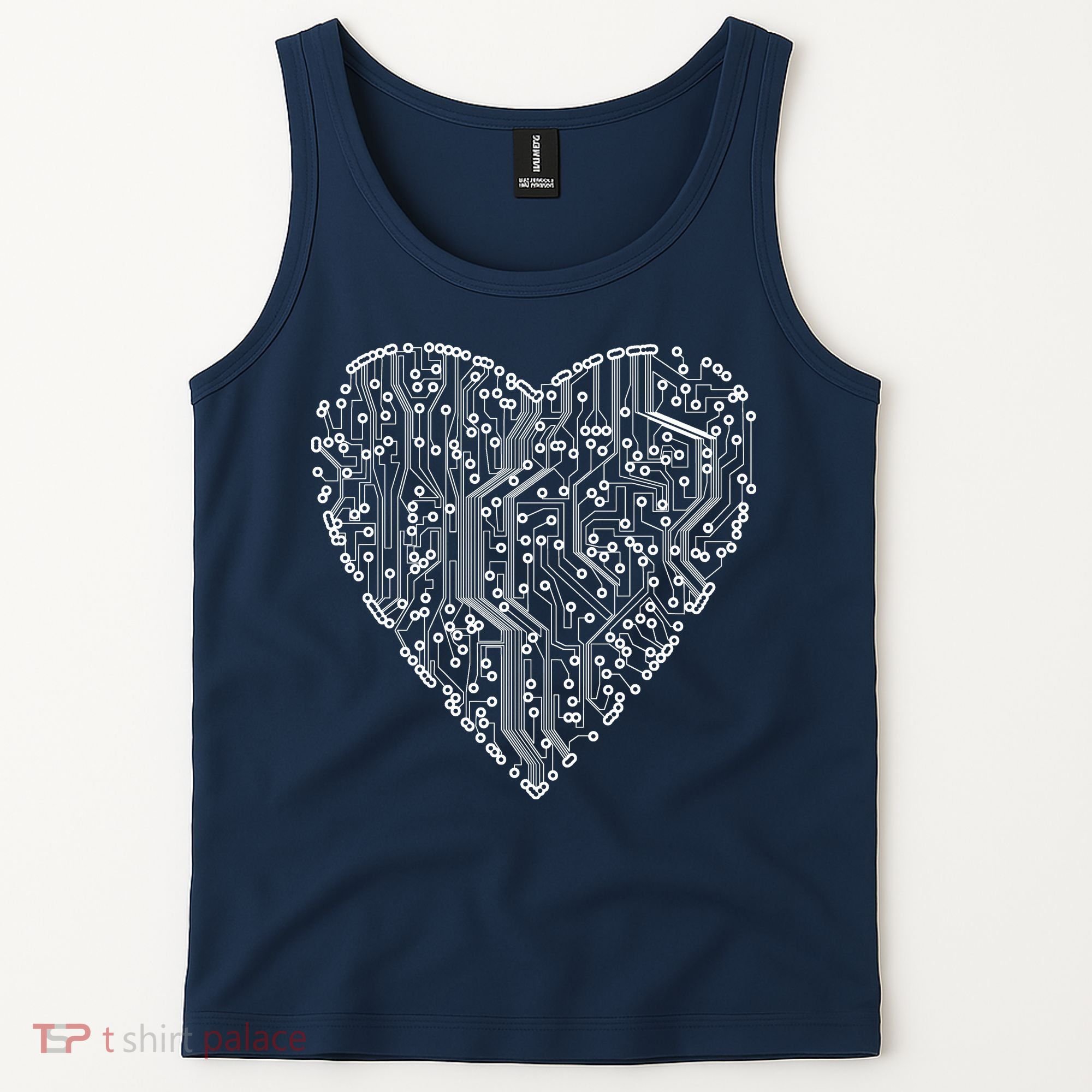 Circuit Board Heart Tank Top