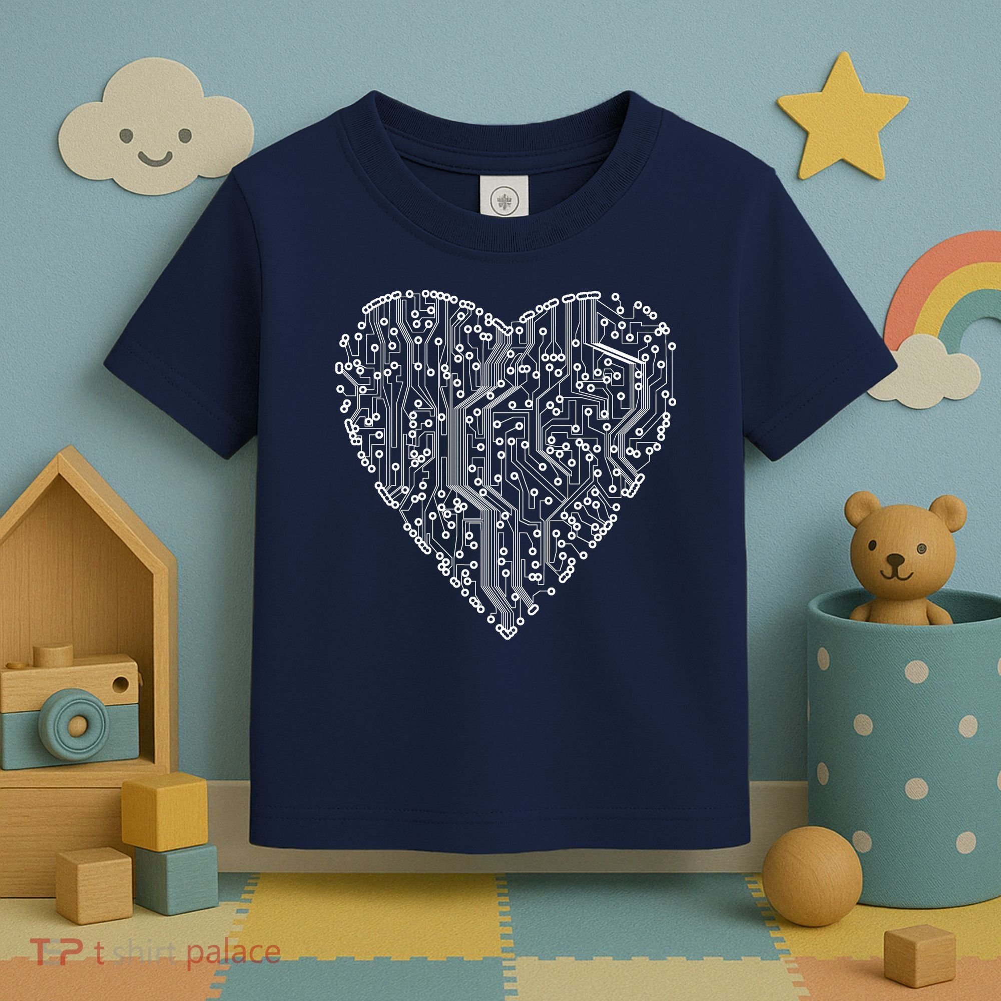 Circuit Board Heart Toddler T-Shirt