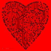 Circuit Board Heart Santa Hat thumb 1