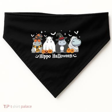 Cute Baby Hippo Moo Deng Fall USA-Made Doggie Bandana