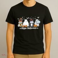 Cute Baby Hippo Moo Deng Fall T-Shirt thumb 3