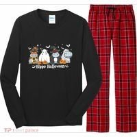 Cute Baby Hippo Moo Deng Fall Long Sleeve Pajama Set thumb 0