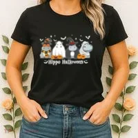 Cute Baby Hippo Moo Deng Fall Women's T-Shirt thumb 2
