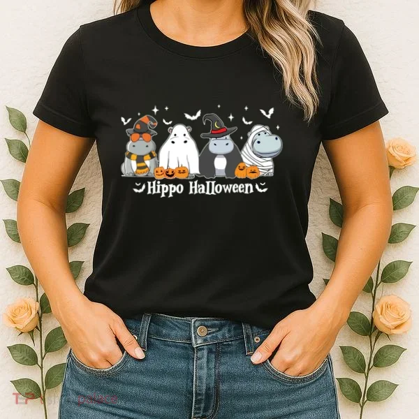 Cute Baby Hippo Moo Deng Fall Women's T-Shirt