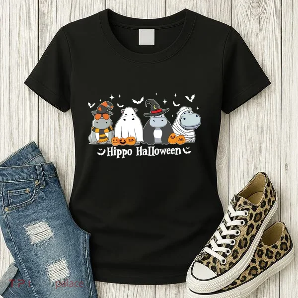 Cute Baby Hippo Moo Deng Fall Women's T-Shirt