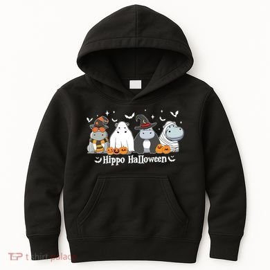 Cute Baby Hippo Moo Deng Fall Kids Hoodie